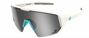 Okulary rowerowe Melon Alleycat - White / Neon Blie Highlights / Silver