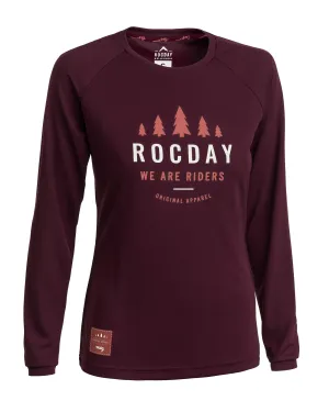 Bluza rowerova damska Patrol Burgundy