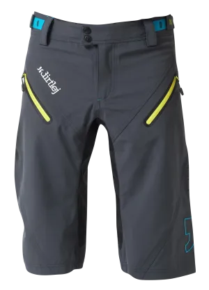 Szorty rowerowe Dirtlej Trailscout Waterproof Steel blue/Lime