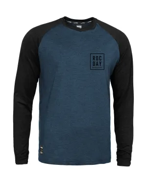 Rocday męska koszulka rowerowa z długim rękawem Stage, Black/Blue