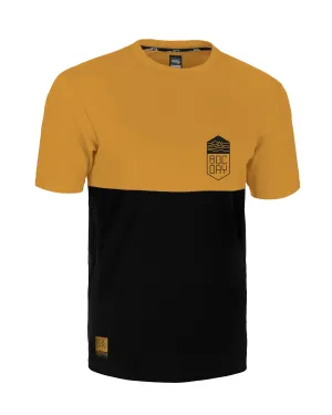 Rocday męska koszulka rowerowa z krótkim rękawem Double V2, Black/Yellow