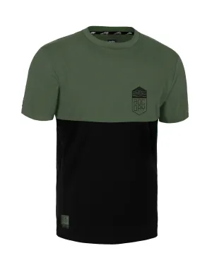 Rocday męska koszulka rowerowa z krótkim rękawem Double V2, Black/Green