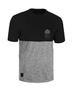 Rocday męska koszulka rowerowa z krótkim rękawem Double V2, Black/Melange