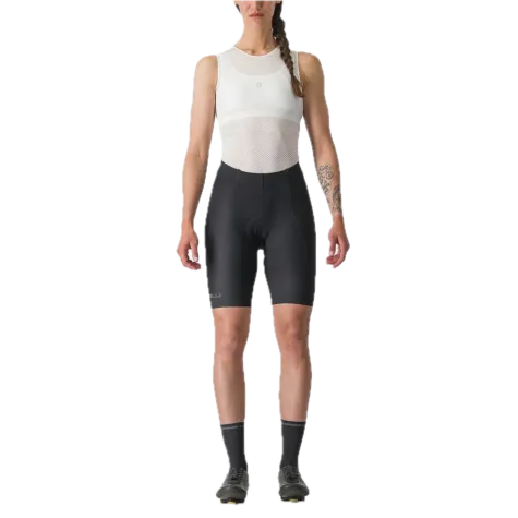 ElementStore - Castelli damskie spodenki kolarskie bez szelek Espresso, Black