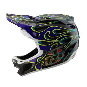 Troy Lee Designs Kask integralny D4 Carbon MIPS, Torched, black/purple