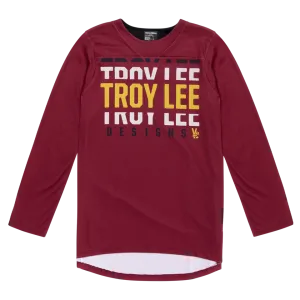 Troy Lee Designs Męska koszulka Ruckus 3/4 Jersey, Spun, oxblood