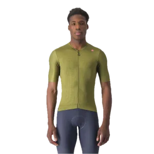 Castelli męska koszulka kolarska Espresso, Sage/Electric Lime