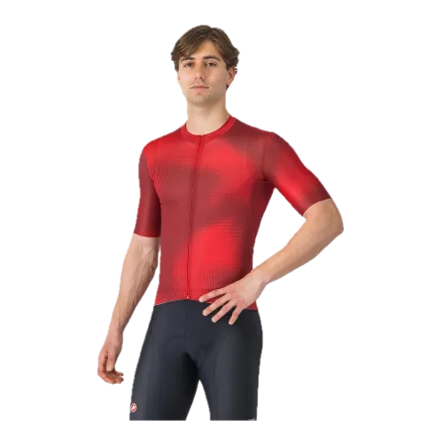 Castelli pánský cyklistický dres Vortice červená