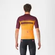 Castelli pánský cyklistický dres Simbolo Vivid Orange Deep Bordeaux
