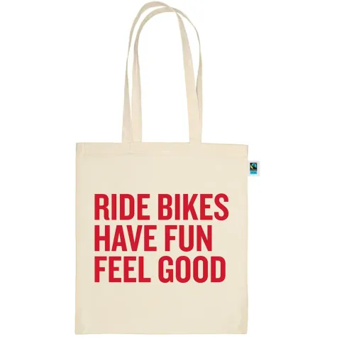 ElementStore - Trek płócienna torba Ride Bikes Have Fun Feel Good Tote Bag, Tan