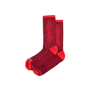 Troy Lee Designs Męskie skarpetki, Performance, Signature, oxblood