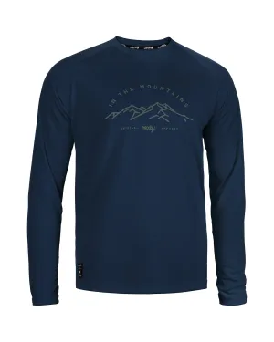 Rocday męska koszulka rowerowa z długim rękawem Mount, Navy