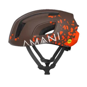 POC cyklistická přilba Cytal hnědá oranžový vzor