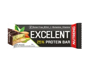 Nutrend Excelent Protein Bar Double, Migdały & Pistacje w mlecznej czekoladzie, 40 g