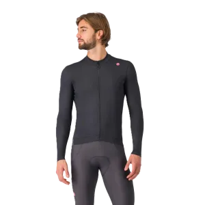 Castelli męska termiczna koszulka rowerowa, Espresso, light black