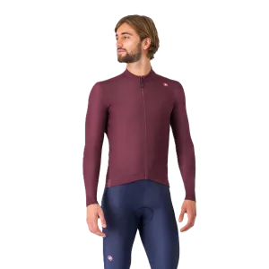 Castelli pánský cyklistický termo dres Espresso Deep Bordeaux