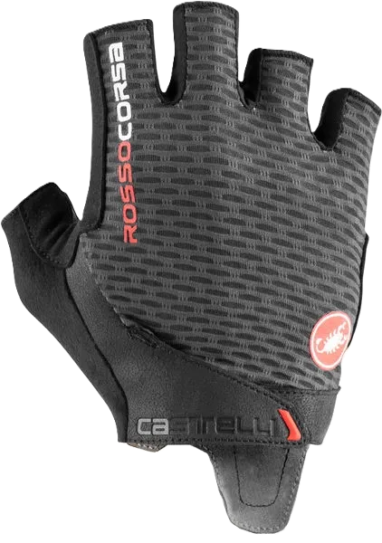 Castelli cyklistické rukavice Rosso Corsa Pro V dark gray
