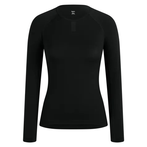 ElementStore - Rapha Damska koszulka rowerowa z długim rękawem z wełny Merino, czarna