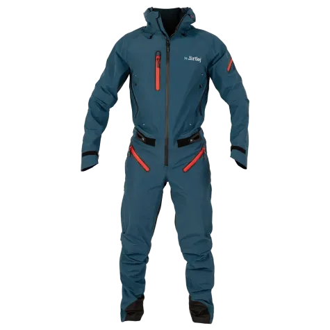 Dirtlej pánská kombinéza Dirtsuit SFD Edition v.4 s červenými zipy zelenomodrá