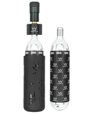 Peaty's Zestaw Holest pompka CO2 + naboje 2 szt. - MTB (25 g), czarny