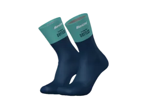 Trek skarpety rowerowe replika zespołu Santini Trek Driftless, ciemnoniebieskie