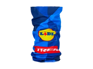 Trek kolarska bandana Santini zespołu Lidl-Trek, ciemnoniebieska/żółta, one size